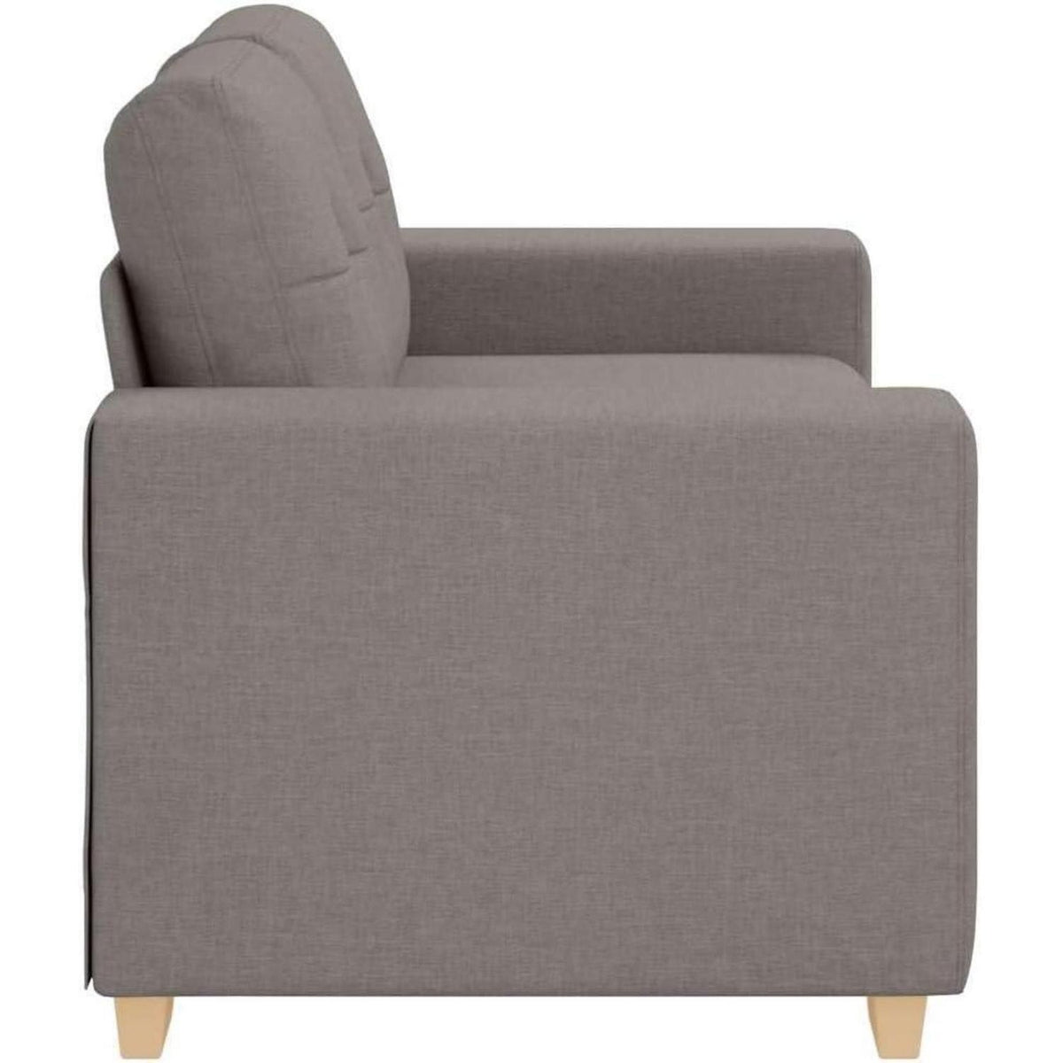 Modernes Sofa Taupe – Stoff Sessel für Wohnzimmer 120cm