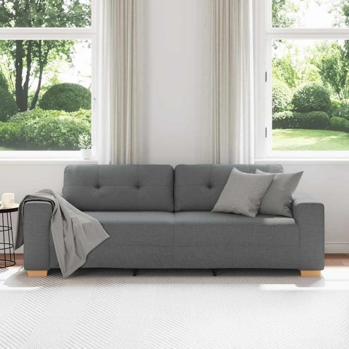 Modernes Sofa 180 cm – Hellgrau für Wohnzimmer