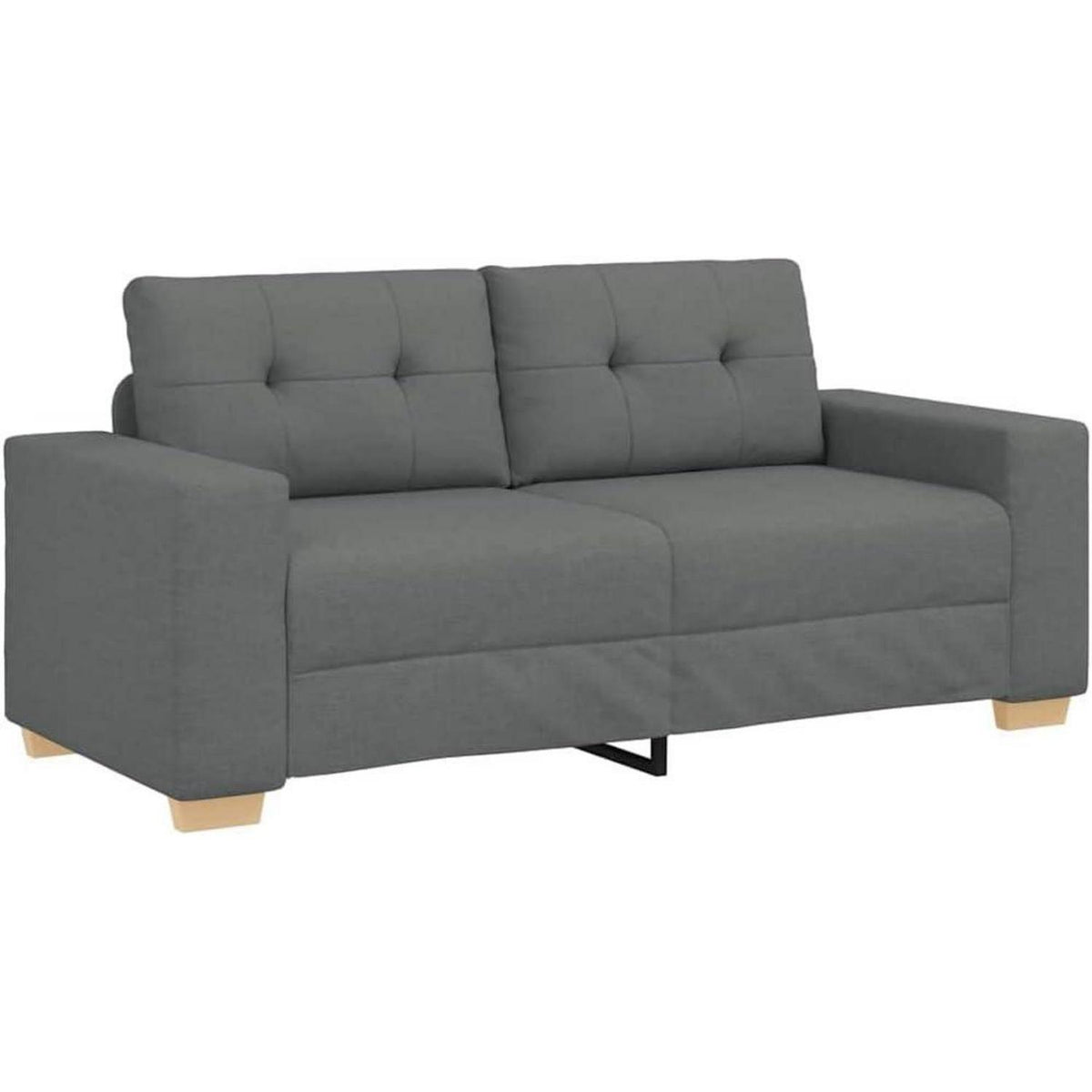 Modernes Sofa Dunkelgrau – Stoffsofa für Wohnzimmer 140cm