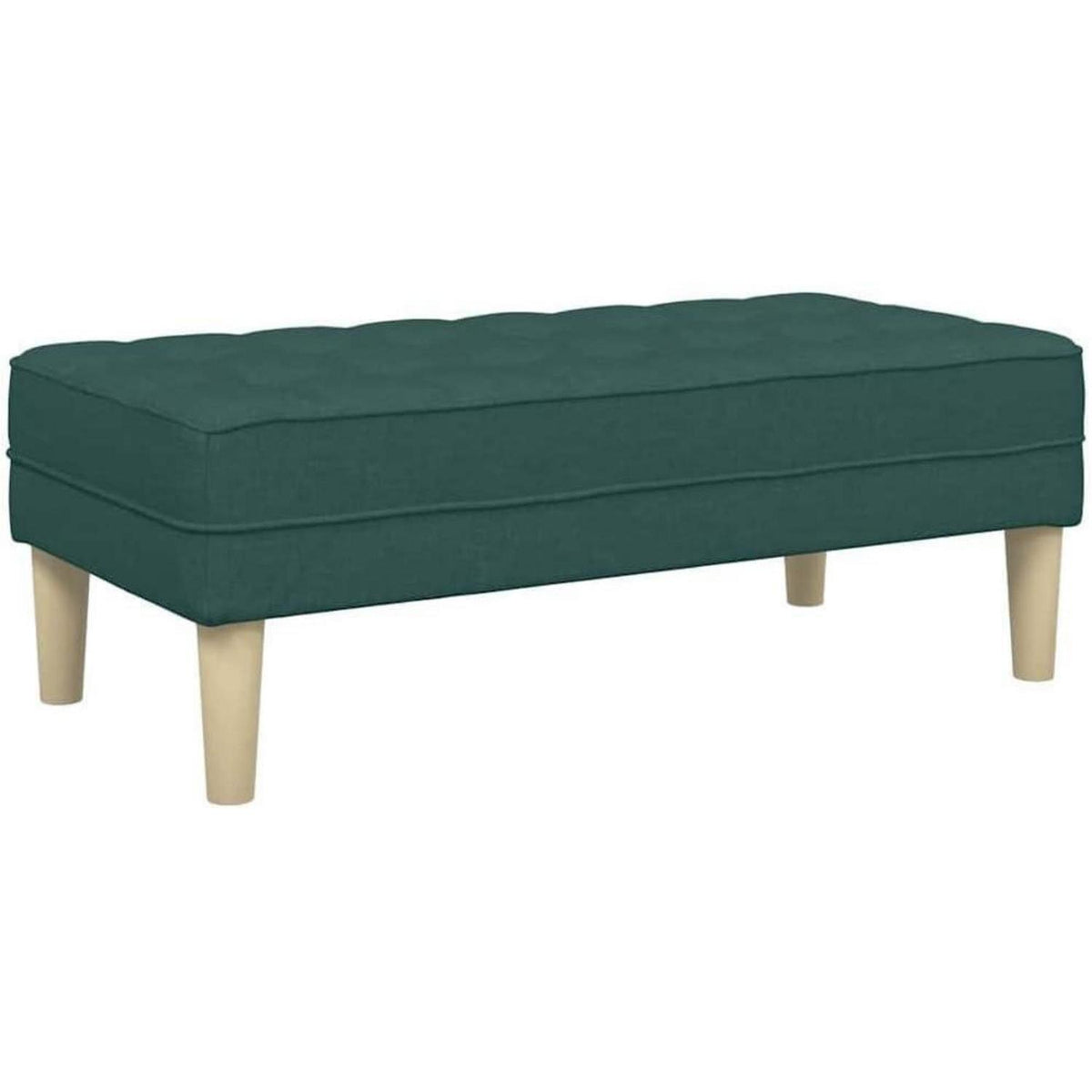 Dunkelgrünes L-förmiges Sofa mit Bank – Modernes Wohnzimmer Sofa