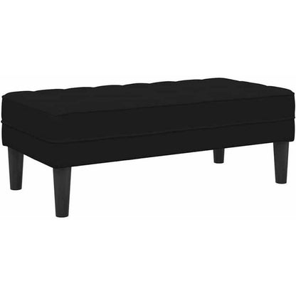 Ecksofa L-Form Schwarz Samt 173x131x67cm mit Bank