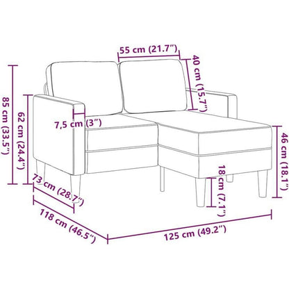 Ecksofa 2er mit Chaiselongue Armeegrün – Komfortables Wohnzimmer Sofa