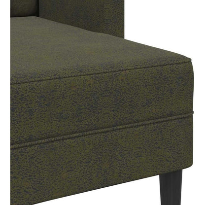 Ecksofa 2er mit Chaiselongue Armeegrün – Komfortables Wohnzimmer Sofa