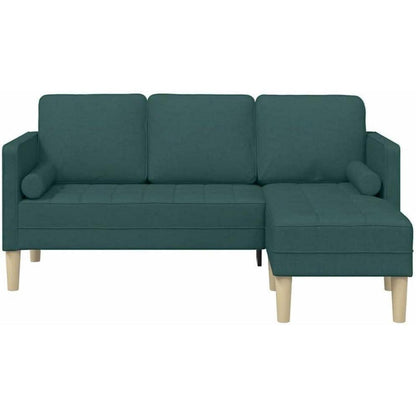 Dunkelgrünes Ecksofa Stoff 173x131x67 cm – Modernes Wohnzimmer Sofa