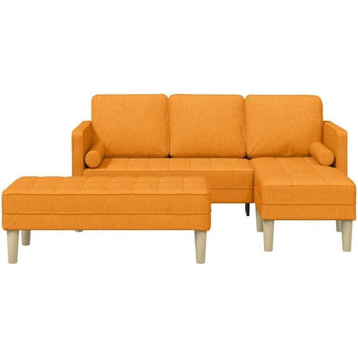 L-förmiges Ecksofa Dunkelgelb – Modernes Sofa Set
