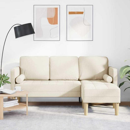 L-förmiges Ecksofa Leinen Stoff 173x131x67 cm Modernes Wohnzimmer Sofa