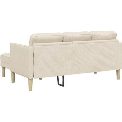 L-förmiges Ecksofa Leinen Stoff 173x131x67 cm Modernes Wohnzimmer Sofa