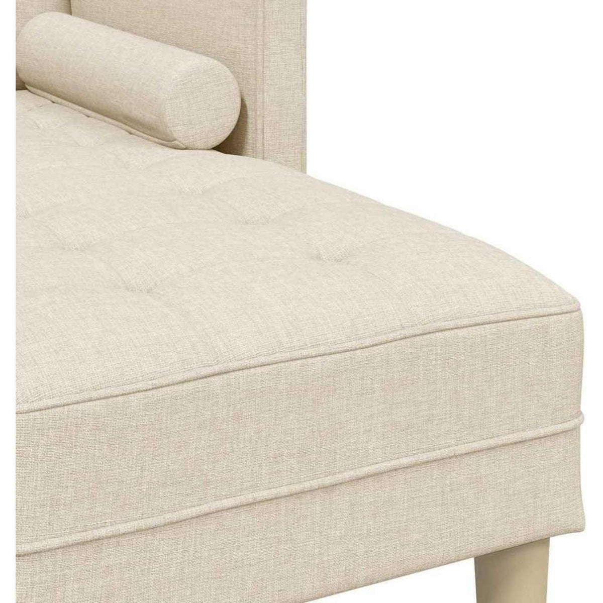 L-förmiges Ecksofa Leinen Stoff 173x131x67 cm Modernes Wohnzimmer Sofa