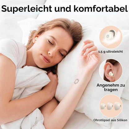 Schlaf-Ohrstöpsel -45dB, Weiche Silikon-Ohrstöpsel mit Tragetasche