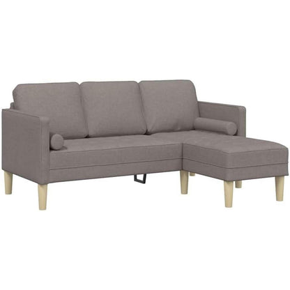 L-förmiges Ecksofa Taupe – Stoffsofa 173x131x67cm