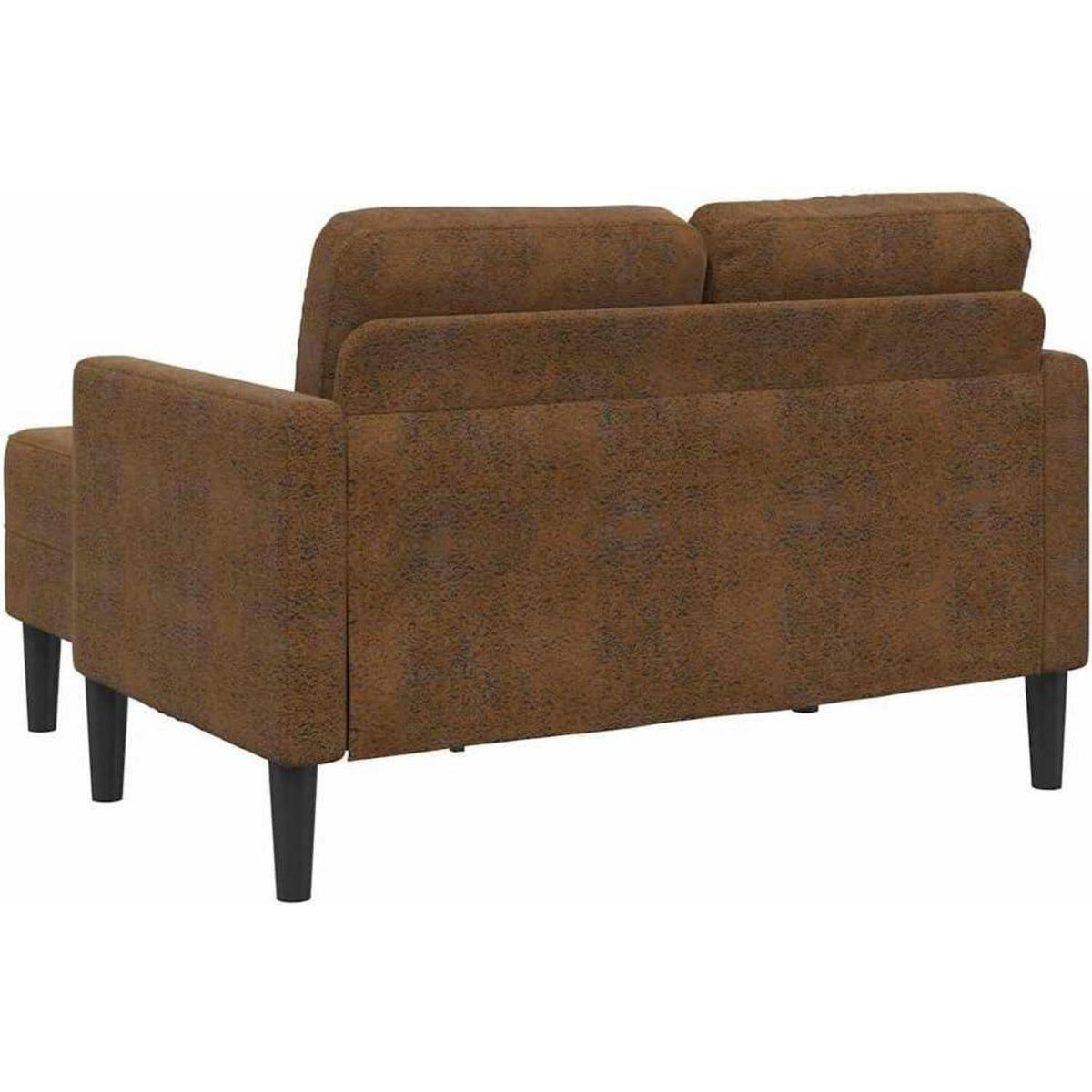 L-förmiges Ecksofa mit Chaiselongue, Braun, 125 cm