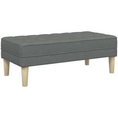 Dunkelgraues L-Form Ecksofa mit Stoffbezug