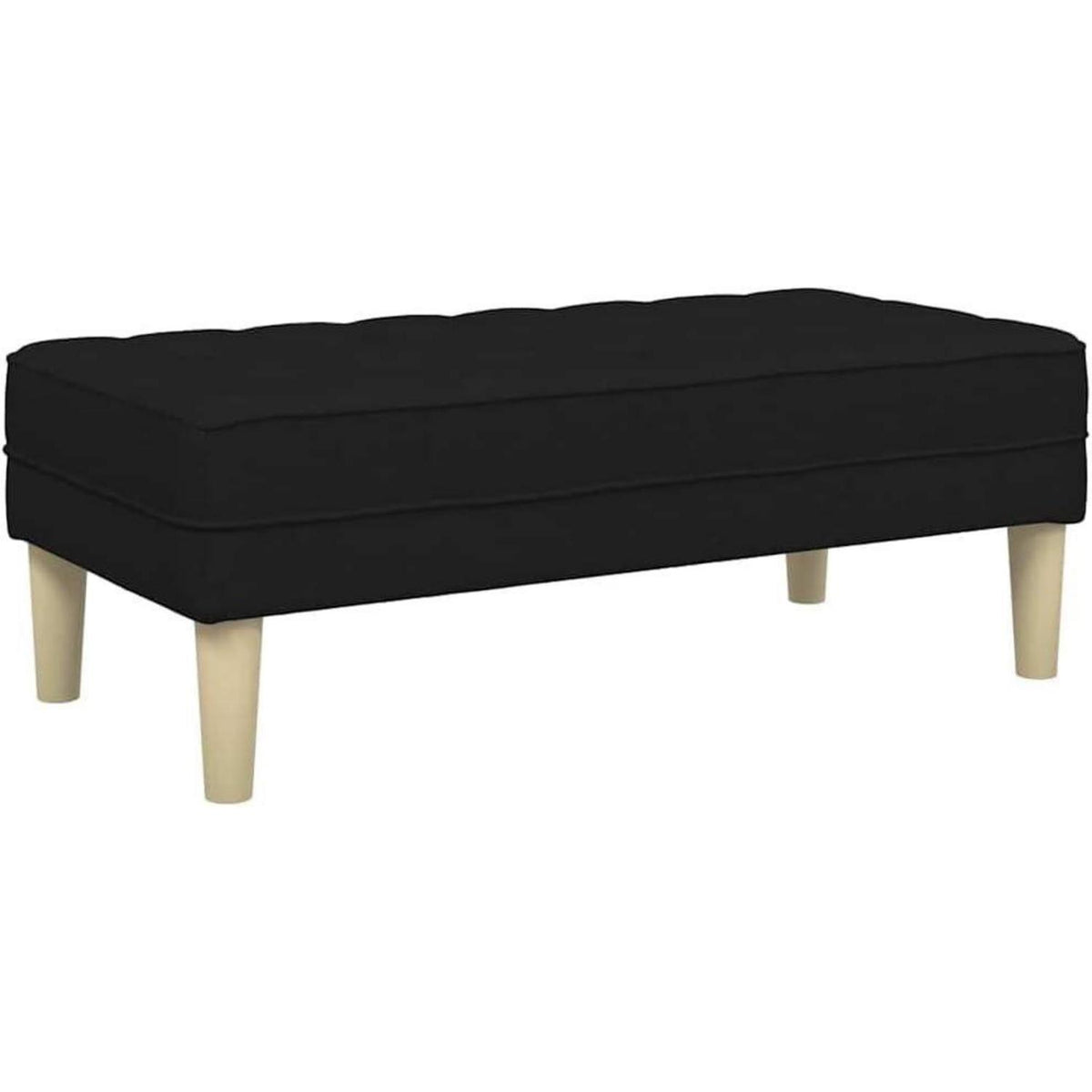 L-förmiges Ecksofa Schwarz Stoff 173x131x67 cm