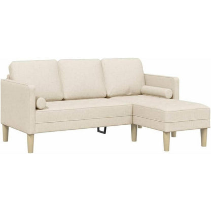L-förmiges Ecksofa Leinen Stoffsofa 173x131x67 cm