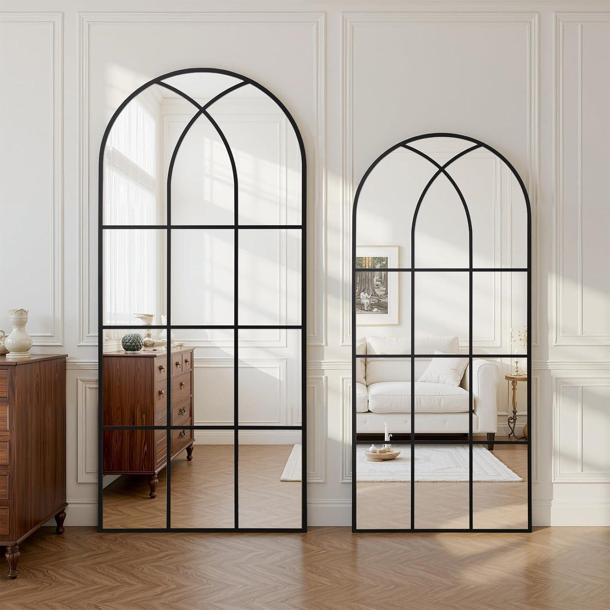 Ganzkörperspiegel Bogenförmig 180x76cm - Antik/Gothic Design