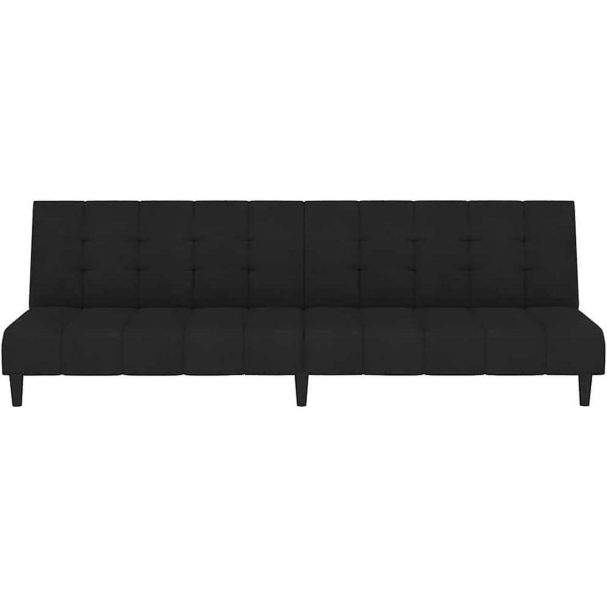 Schlafsofa 2-Sitzer Samt Schwarz – Multifunktional & Komfortabel