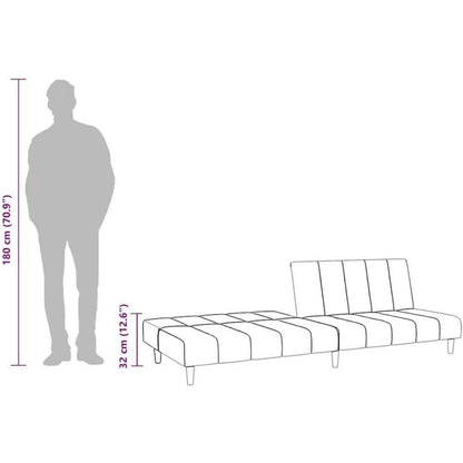 Schlafsofa 2-Sitzer Samt Schwarz – Multifunktional & Komfortabel