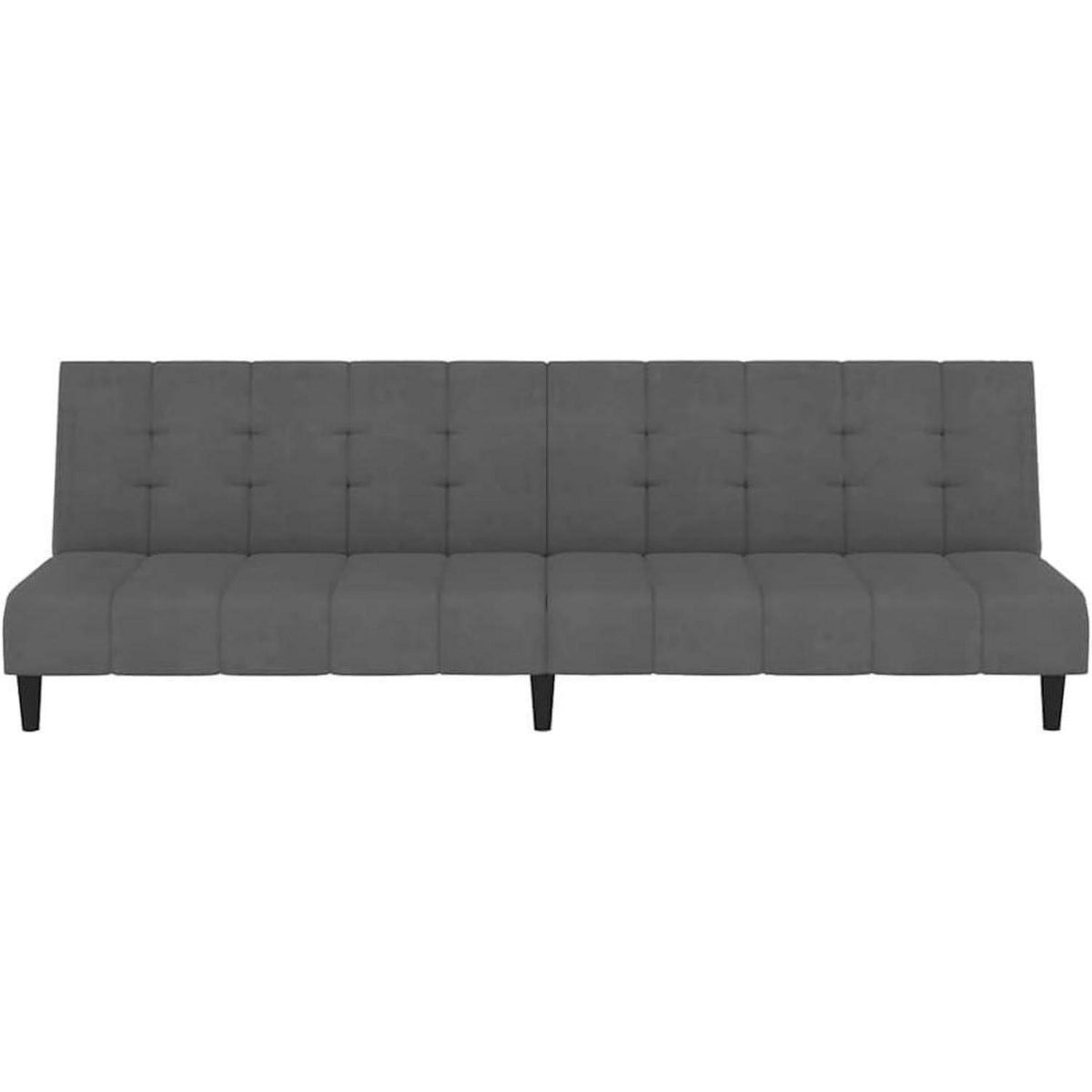 Schlafsofa 2-Sitzer Samt Dunkelgrau – Multifunktional & Komfortabel