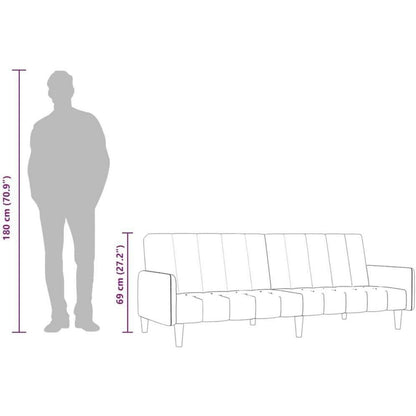 Schlafsofa 2-Sitzer Dunkelgrün Samt – Bettcouch für Wohnungen