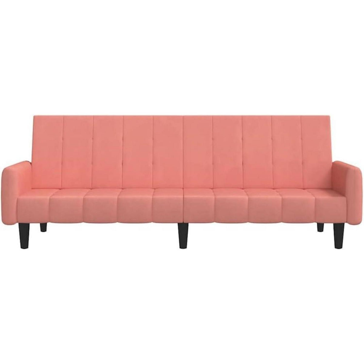 Klappbares Schlafsofa Rosa Samt – 2-Sitzer Bettsofa für Wohnzimmer