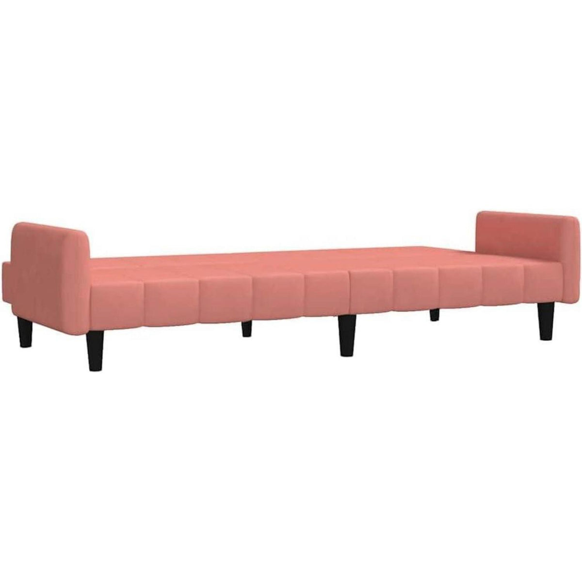 Klappbares Schlafsofa Rosa Samt – 2-Sitzer Bettsofa für Wohnzimmer