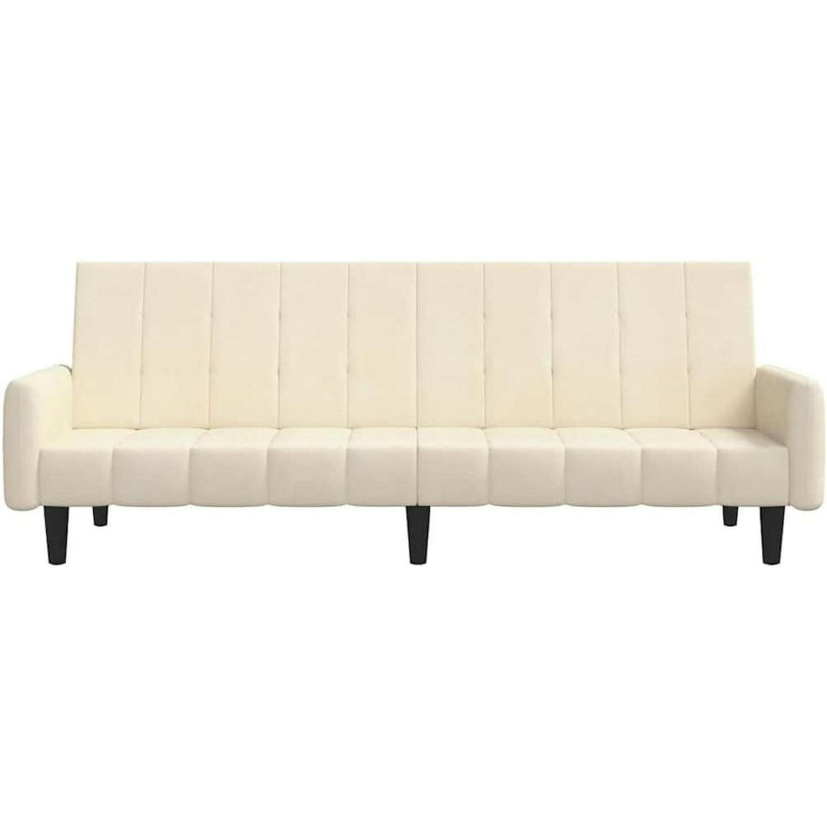 Schlafsessel Creme Samt – 2-Sitzer Klappsofa mit Bettfunktion