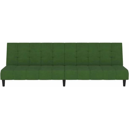 Schlafsessel Dunkelgrün Samt – 2-Sitzer Klappsofa mit Bettfunktion