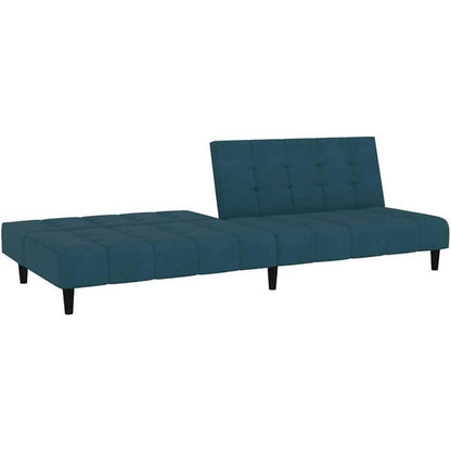 Klappbares Schlafsofa Blau Samt – 2-Sitzer für Wohnzimmer & Gästezimmer