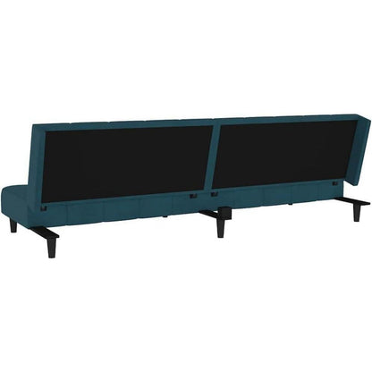 Klappbares Schlafsofa Blau Samt – 2-Sitzer für Wohnzimmer & Gästezimmer