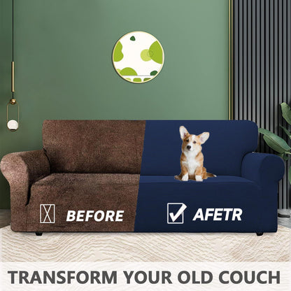 Stretch Sofaüberzug 1-Sitzer Dunkelblau (81-120cm)