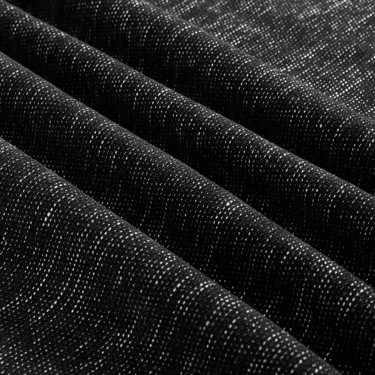 2-Sitzer Sofa Mittelalter-Modern | Abnehmbare Rüschenschürze & Kissen | Schwarz