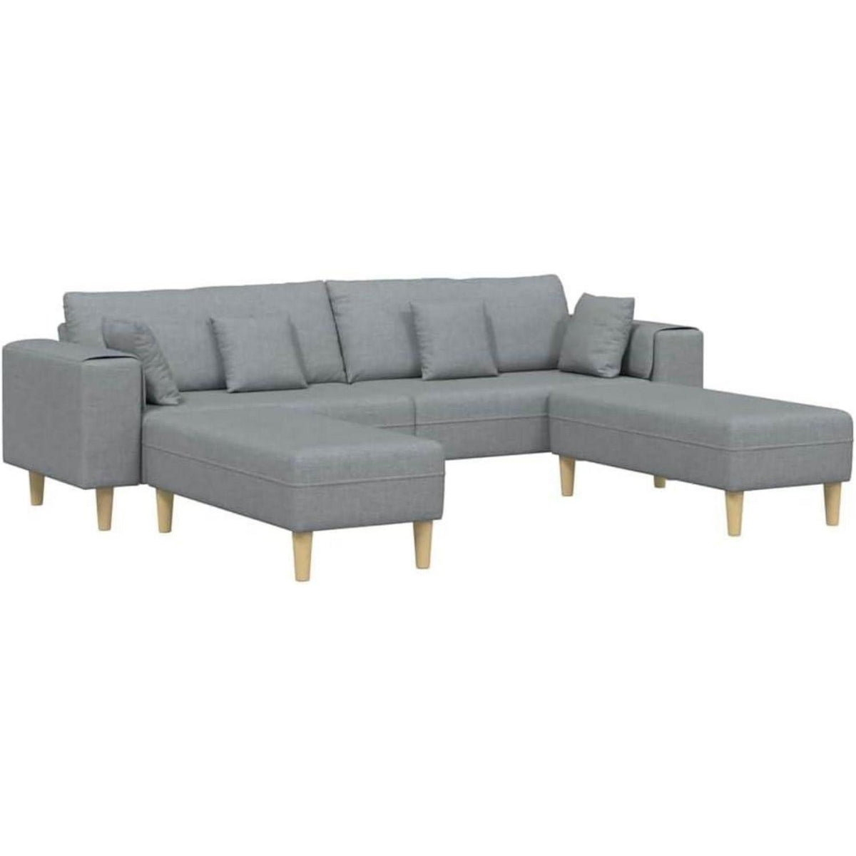 Ecksofa mit Schlaffunktion | Grau | 250x188x76 cm