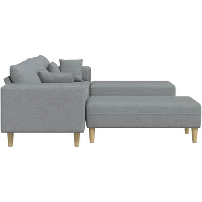 Ecksofa mit Schlaffunktion | Grau | 250x188x76 cm