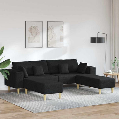 Ecksofa mit Schlaffunktion Schwarz 250x188x76 cm