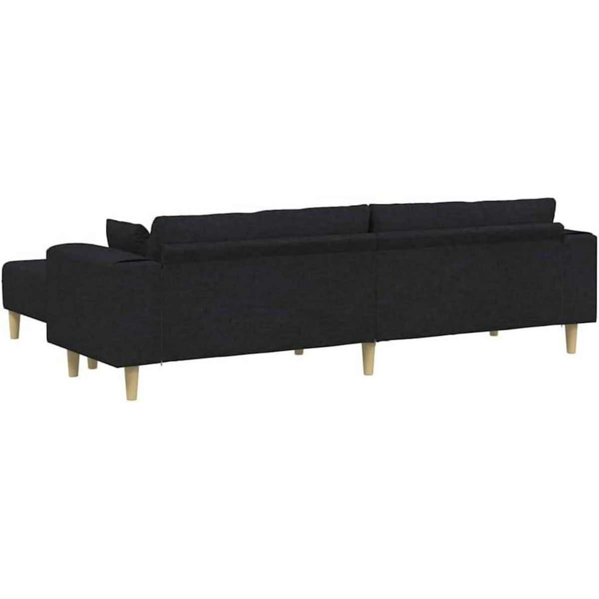 Ecksofa mit Schlaffunktion Schwarz 250x188x76 cm