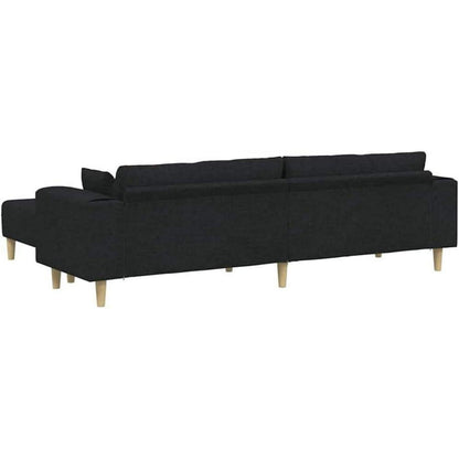 Ecksofa mit Schlaffunktion Schwarz 250x188x76 cm
