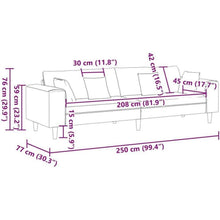 Ecksofa mit Schlaffunktion, Taupe, 250 cm Stoffsofa