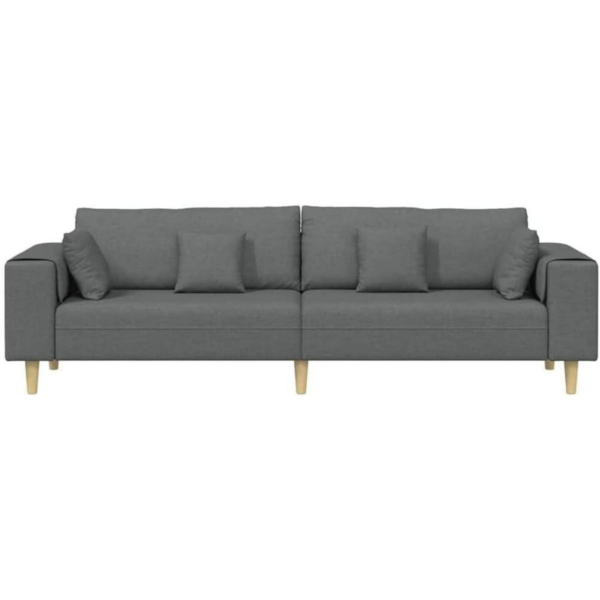 Ecksofa mit Schlaffunktion Dunkelgrau, 250 cm Stoffsofa