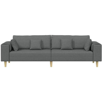 Ecksofa mit Schlaffunktion Dunkelgrau, 250 cm Stoffsofa