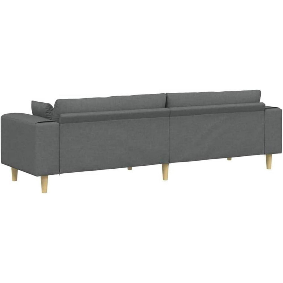 Ecksofa mit Schlaffunktion Dunkelgrau, 250 cm Stoffsofa