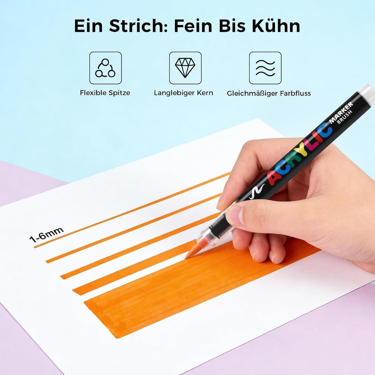 Acrylmarker Set 240 Farben mit Pinselspitze – Mega Künstler-Set