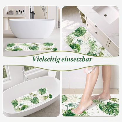 Rutschfeste Badewannenmatte mit Blättermotiv – 100 x 40 cm