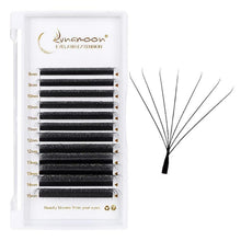 7D Volumen Wimpern Extension – Vorgefächert, Schwarz, 8-15mm