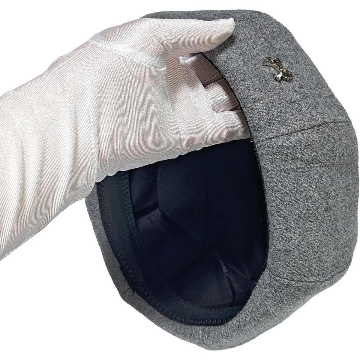 Damen Baskenmütze Grau – Elegante Achteck Barett Cap
