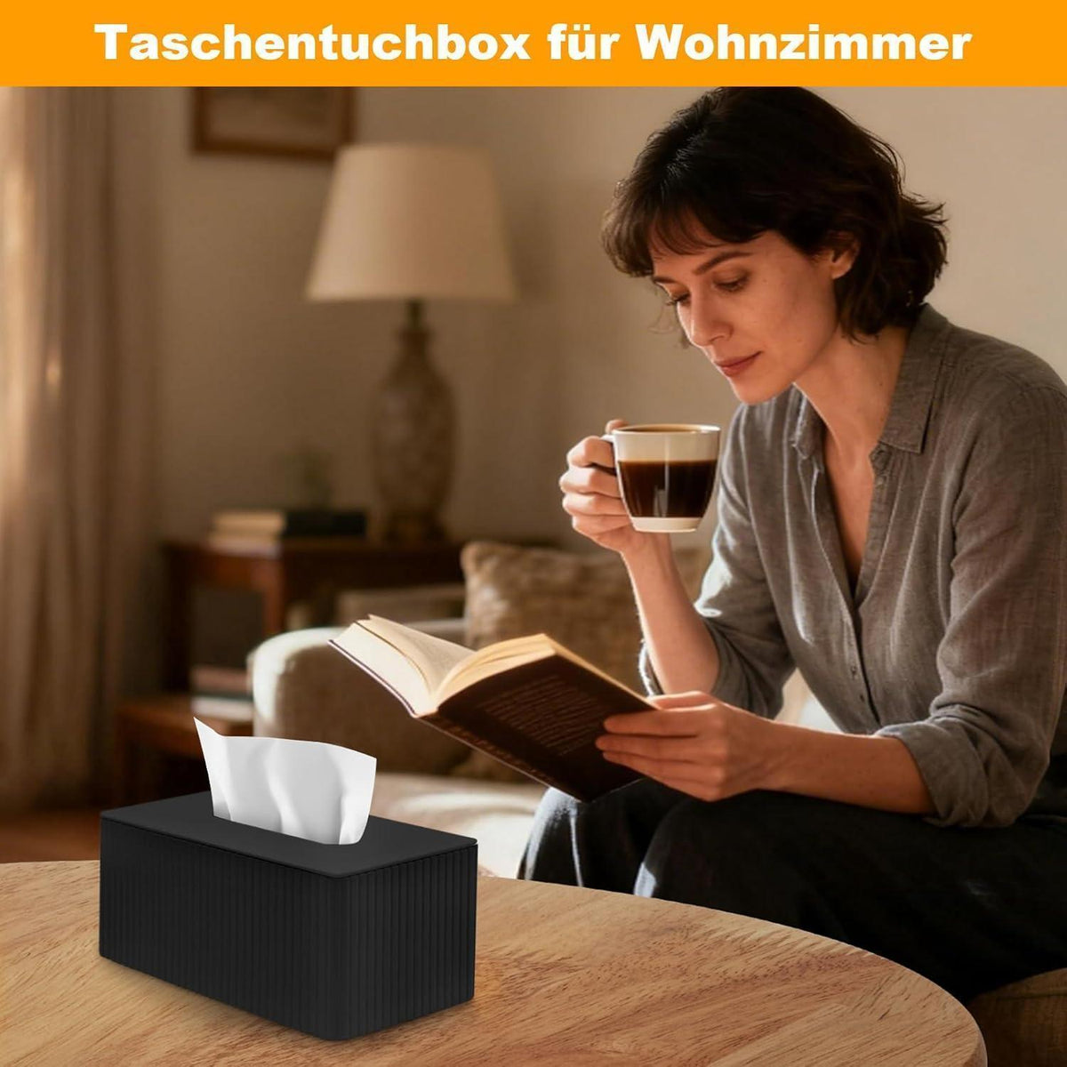 Taschentuchbox - Modern & Elegant für Wohnzimmer in Lederoptik