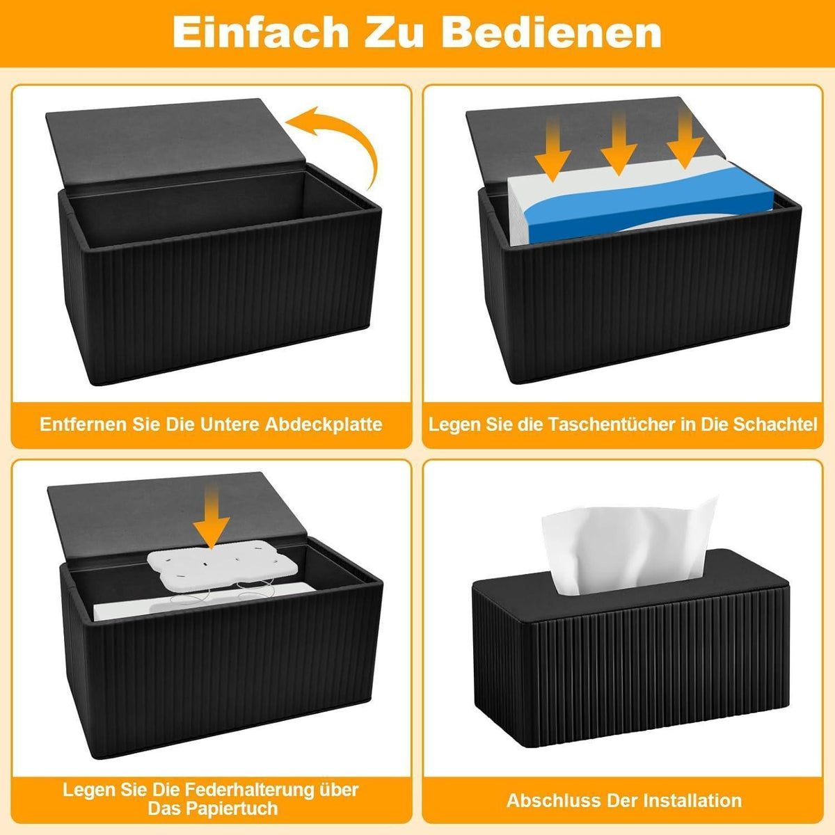 Taschentuchbox - Modern & Elegant für Wohnzimmer in Lederoptik