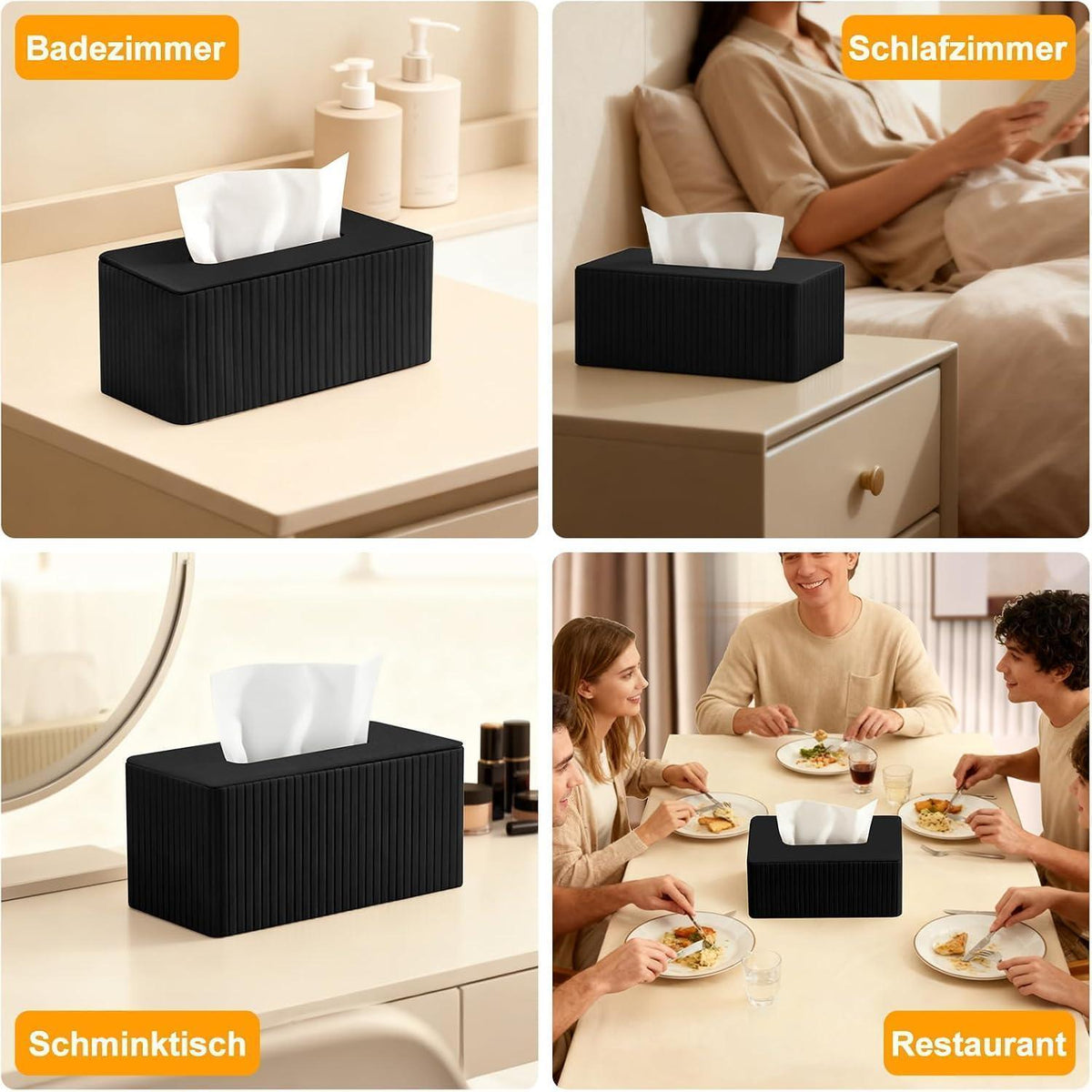 Taschentuchbox - Modern & Elegant für Wohnzimmer in Lederoptik