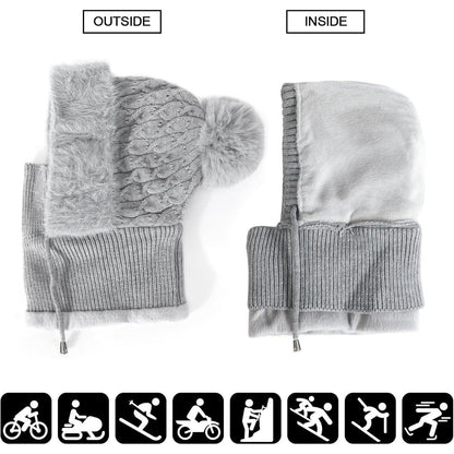 Winter Sturmhaube Damen Fleece 3in1 – Warm & Vielseitig