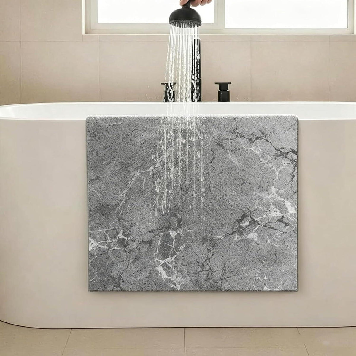 Rutschfeste Duschmatte 140x160 cm mit Ablaufloch