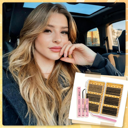 Wimpern-Extensions Set 10-18mm | Lash Kit mit Kleber & Pinzette
